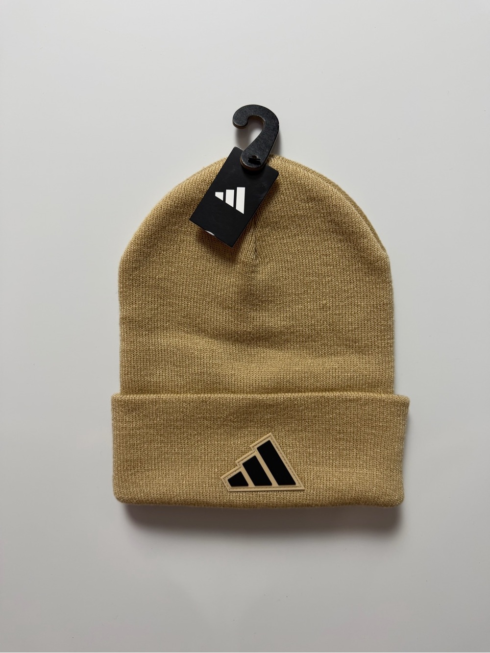NWT Adidas Postseason Fold Beanie, Magic Beige/Black, Size OSFM